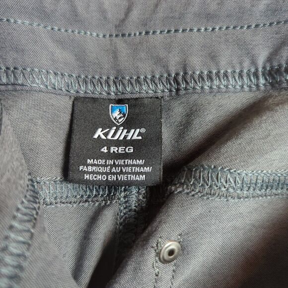 Kuhl Trekr Pants SZ 4 Regular Gray Style 6353 Cinch Up Trekr Hiking Zip Pockets - Picture 8 of 16